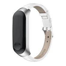 Для Xiaomi mi Band 4 3 цветной кожаный M Band 4 3 металлический ремешок PU нержавеющий браслет для mi Band 4 3 сменный ремешок