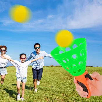 

2pcs/set Catapult Butt Ping Pong Ball Outdoor Sports Game Toy Table Tennis Launch Ball Throw Catch Ball Kids Interactive Toys