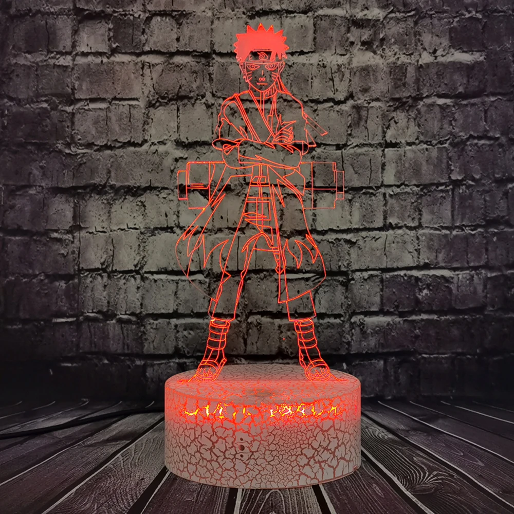 3D Uzumaki Naruto Body японский аниме мультипликационный светодиодный светильник для