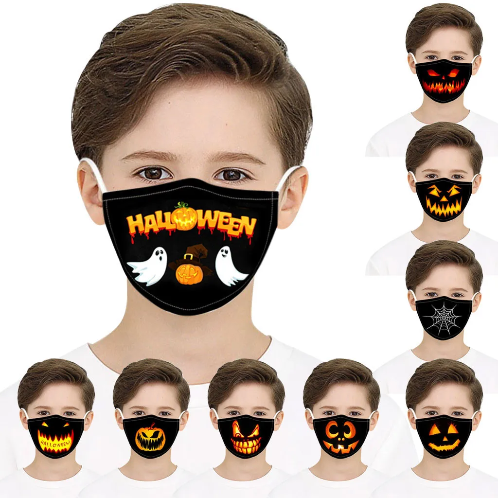 Children Halloween Print Face Masks Dustproof Windproof Washable Warm Fashion Mascarilla Mask Cover | Спорт и развлечения