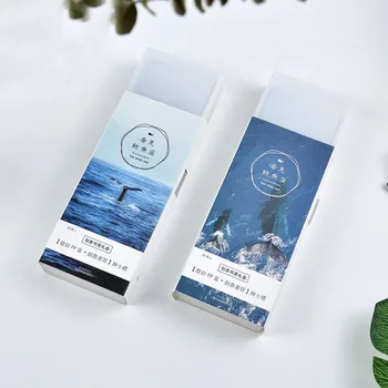 

30Sheets/Pack Kawaii Whale Fish Paper Bookmark Stationery Bookmarks Book Holder Message Card School Supplies Papelaria