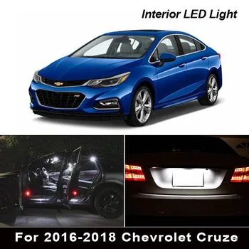 

12Pcs LED Interior Light Kit For 2016-2018 Chevrolet Cruze Map Dome Vanity Mirror Trunk License plate light