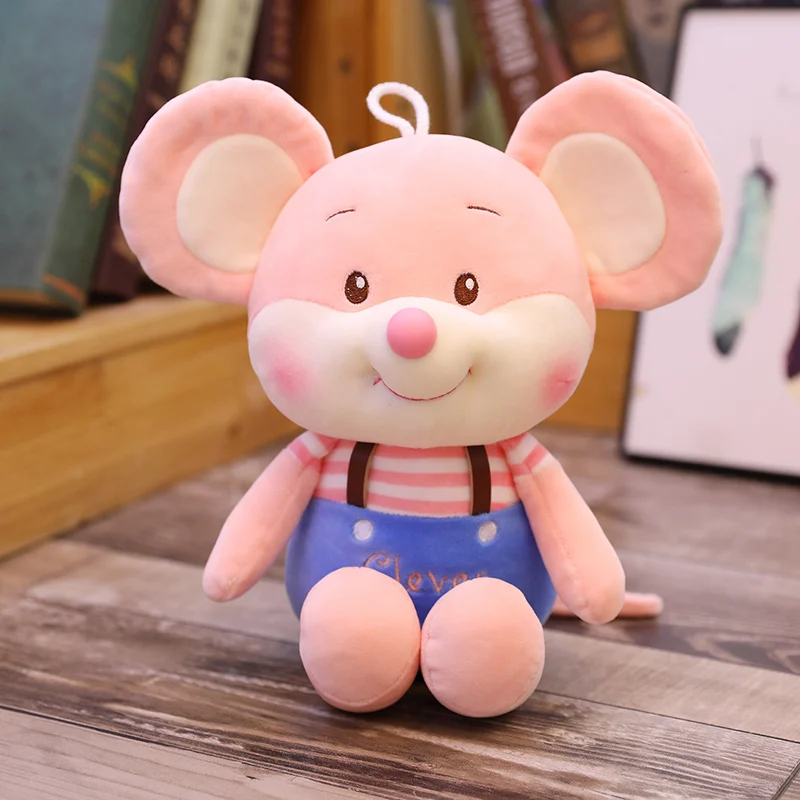 Плюшевая игрушечная мышь мягкие животные милая плюшевая кукла игрушечная Мышь Мягкая кукла для детей подарок на день рождения - Цвет: Синий