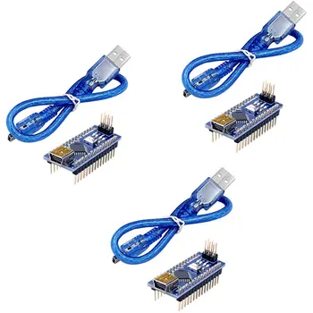 

3PCS Nano V3.0 ATmega328P Controller Compatible for Arduino Nano CH340 USB Driver NO CABLE NANO 3.0