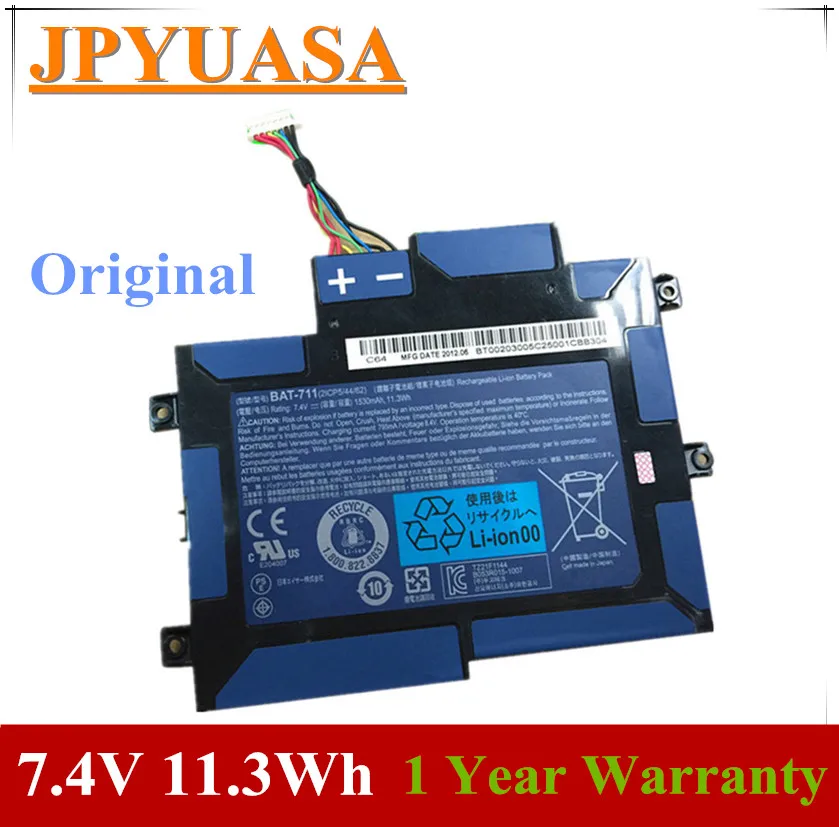 7XINbox 7 4 V 11.3Wh 1530mAh летучая мышь-711 Аккумулятор для ноутбука acer Iconia Tab A100 A101 BT00203005