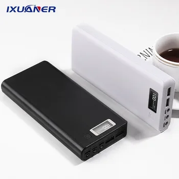 

8x18650 DIY Power Bank Case Kit Micro Type-C USB Ports Battery Charger Box LED Light Charging Digital Display Charger Box Shell