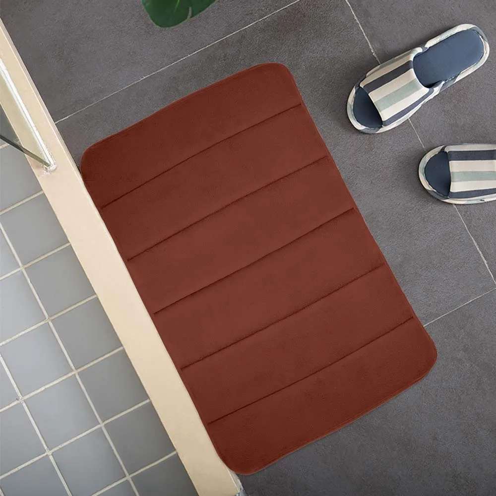Нескользящий задний коврик пены памяти коврик для ванной утолщенные коралловые мини ковры бархатные вертикальные двери кухонные коврики мягкий коврик для ванной комнаты