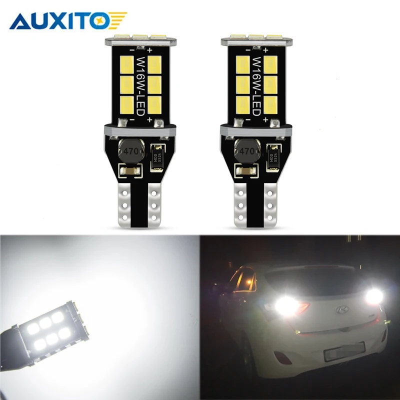 

2x T15 LED CANBUS W16W Car Backup Reserve Lights for Hyundai Solaris Santa Fe ix35 ix20 i30 Getz Error Free Tail Lamp