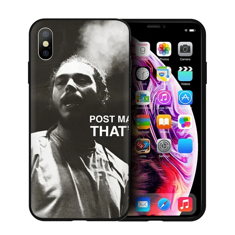 EWAU Post Malone силиконовый телефон чехол для iPhone 5 5S SE 6 6s 7 8 plus X XR XS 11 Pro Max - Цвет: B7