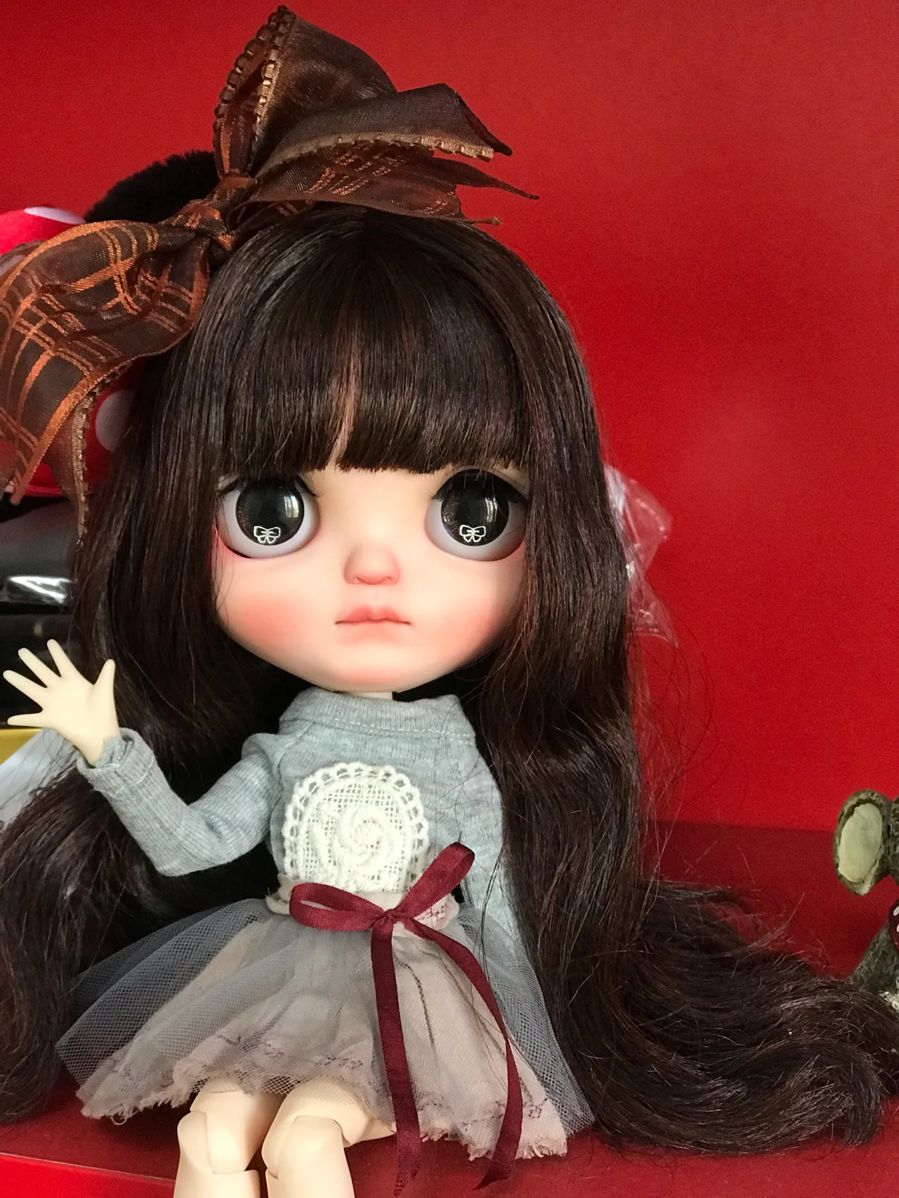 氷 19 ジョイントブライス人形化粧顔白スキン厚い唇とビッグ目メイク顔裸人形とかつら咬傷唇人形 Bjd Dolls Aliexpress