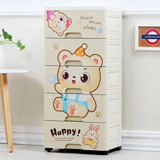 Cartoon Children S Wardrobe Drawer Receipt Cabinet Storage Box Plastic Baby Wardrobe Baby Cartoon Underwear Plastic Wardrobe Children Wardrobes Aliexpress