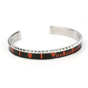 

Speedometer Adjustable Trend Titanium Steel Bracelet Men and Women with Numbers Measuring Accessories Skull Water Ghost Bracelet
