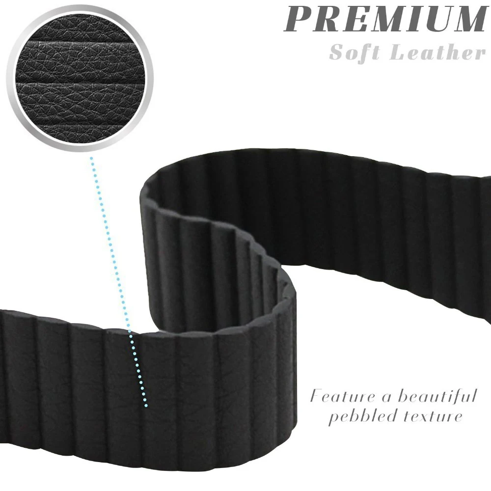 

Leather loop strap For apple watch band 42mm 38mm iWatch 4 band 44mm 40mm Magnetic Closure bracelet apple watch 5 band 4 3 2 1