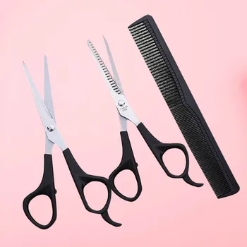 

Set of Hair Cutting Scissors Heavy Duty Stainless Steel Thinning Shears Haircut Shears for Salon Home