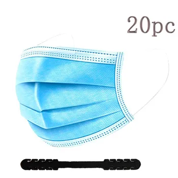 

20pcs Disposable Air Purifying Earloop Mouth Face Cover Anti Dust 3 Layer Outdoor Mouth Breathable Comfortable Quick-drying