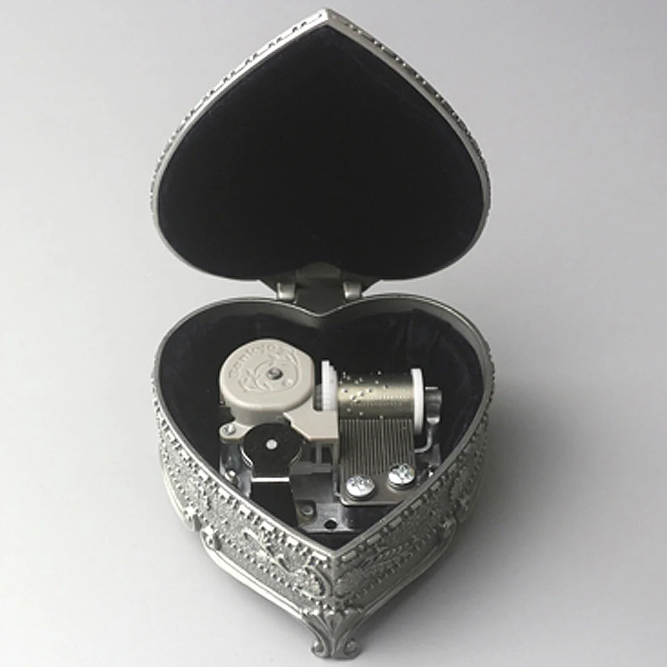 ROSIKING Emboss Alloy Metal Music Box Wind Up and Golden Movement You Are My Sunshine For Frends Girl and Children Birthday Gift 6