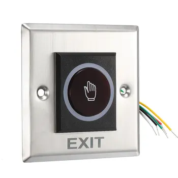 

uxcell IR No Touch Door Release Exit Button NO/NC/COM Sensor Switch w LED Indicator for Access Control 86x86mm Panel 12V 3A