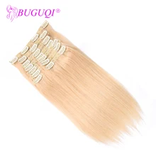 BUGUQI заколки для волос человеческие волосы для наращивания перуанские#613 Remy 16-26 дюймов 100 г волосы для наращивания