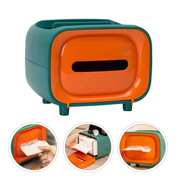 

Multifunctional Tissue Box Retro Tissue Container Creative TV Shaped Paper Towel Storage Box