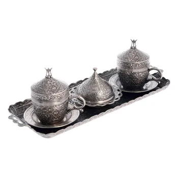 

Authentic Turkish Coffee Espresso Serving Set Coffeeware Arabic Double Coffee Cup Set Tea Cup Set Coffee Accessories