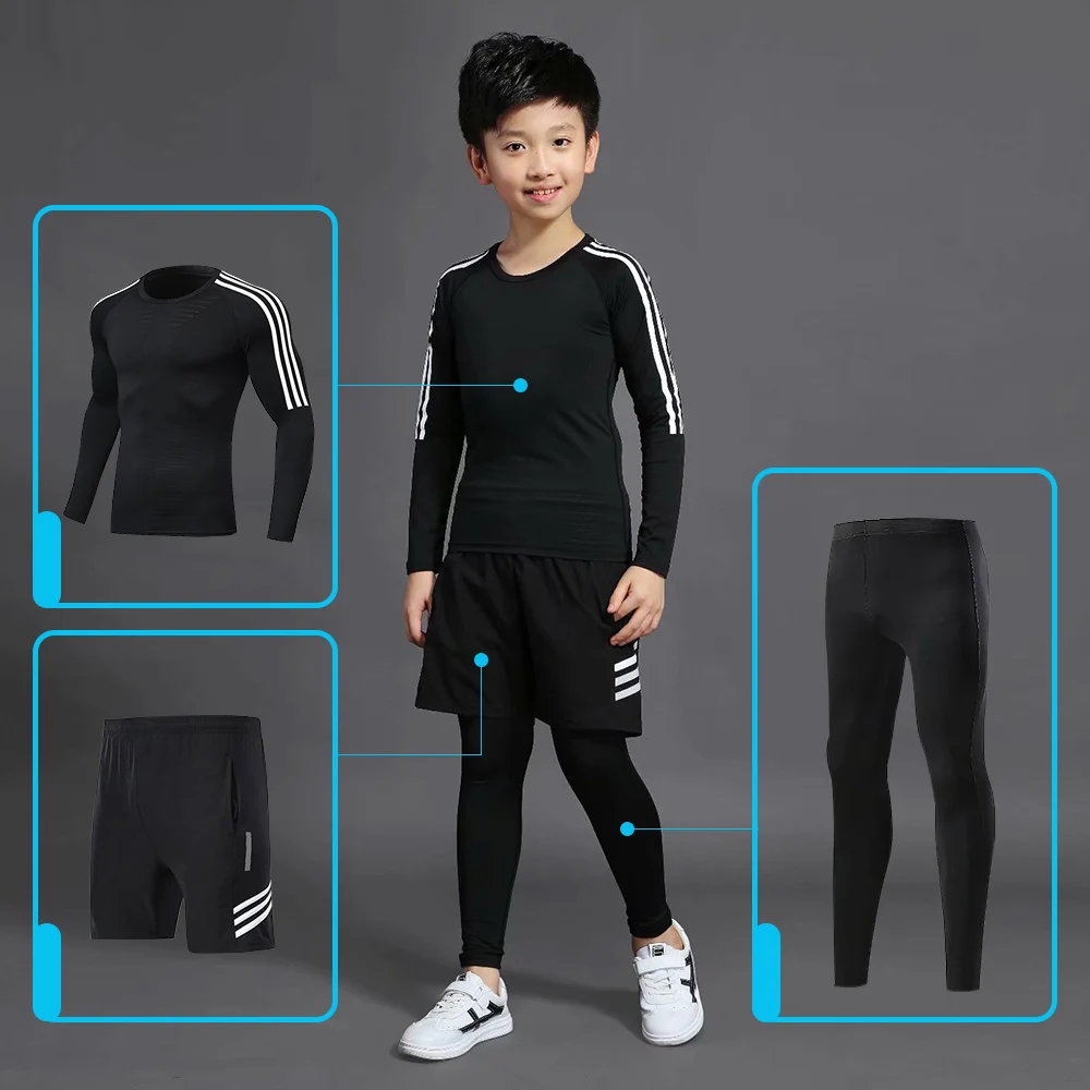 2022 Winter Thermal Underwear Set Quick-Drying Children Antibacterial Elastic Thermal Underwear Johns Fitness Pants Sports Suit