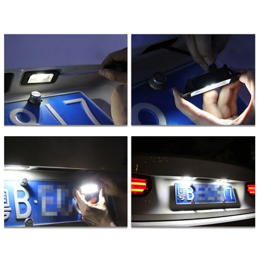 2 шт. светодиодный фонарь для номерного знака аксессуары для Porsche Cayenne Golf Tiguan Touareg Passat Toyota Ford Benz Audi BMW автомобиль-Стайлинг N