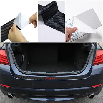

1pc Car Trunk Guard Plate Rear Bumper Protect Leather Sticker For Mazda CX-7 Anti-Scratch Trunk Rear Guard Plate Stickers