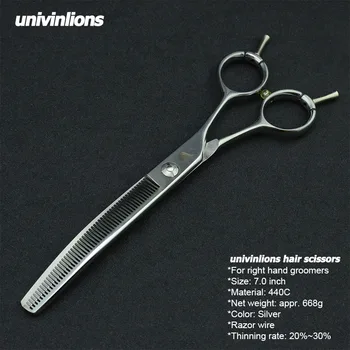 

7" Down Curved Thinning Shears Pet Dogs Gromming Scissors Sharp Edge Animals Cat Downward Thinning Scissors Barber Cutting Tools