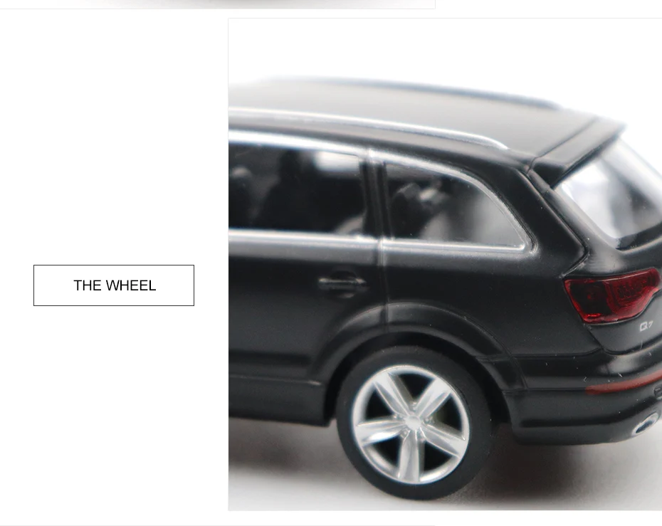 1:32 AUDI Q7 черный автомобиль высокой моделирования сплава литья под давлением модель автомобиля оттяните назад Звук Свет коллекция для