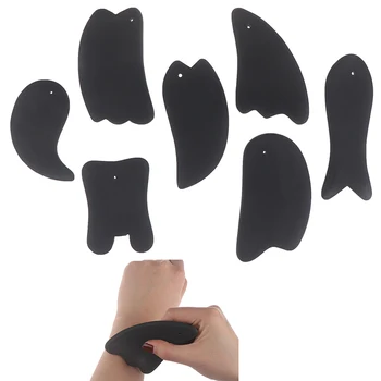 

Black Bian Stone Scraper Guasha Board Energy Board Body Acupoint Simulation Massage Relaxation Health Beauty Care