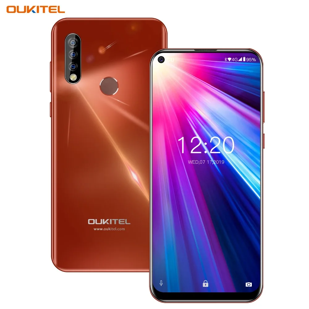 Oukitel C17 тройные задние камеры 6,35 "смартфон MT6763 Восьмиядерный Android 9,0 3 Гб 16 Гб 3900 мАч отпечаток пальца лица ID мобильный телефон