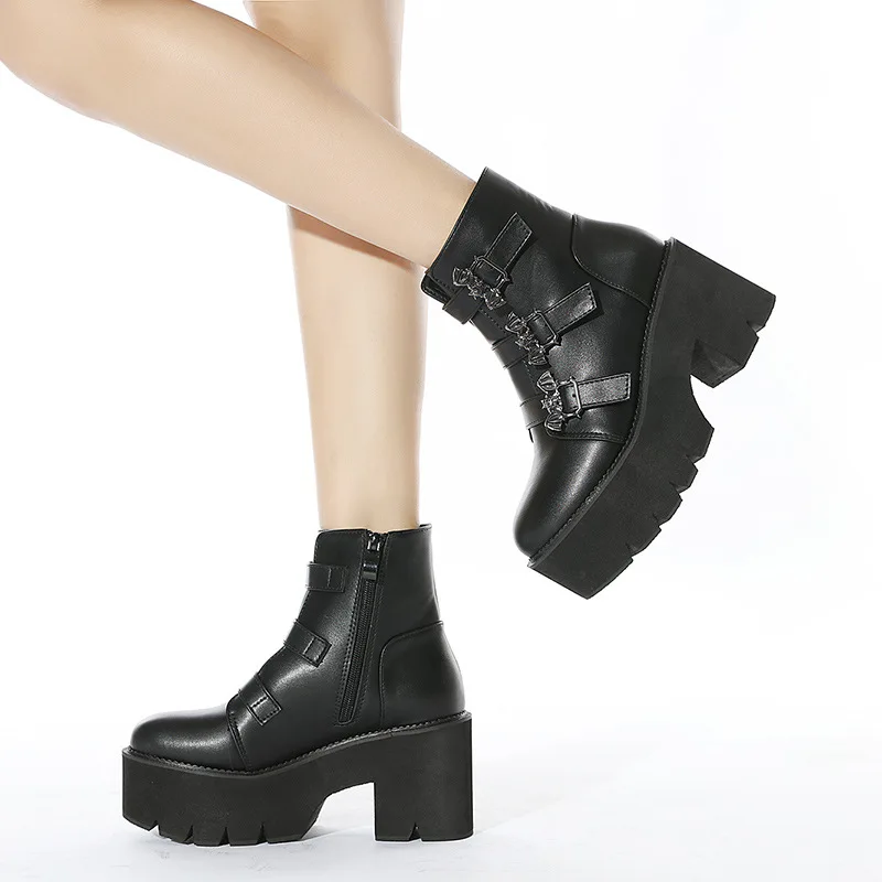 bat buckle boots