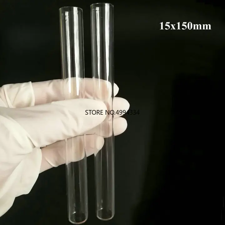 Прозрачные стеклянные пробирки с плоским дном 12 шт./лот для школы/лабораторной