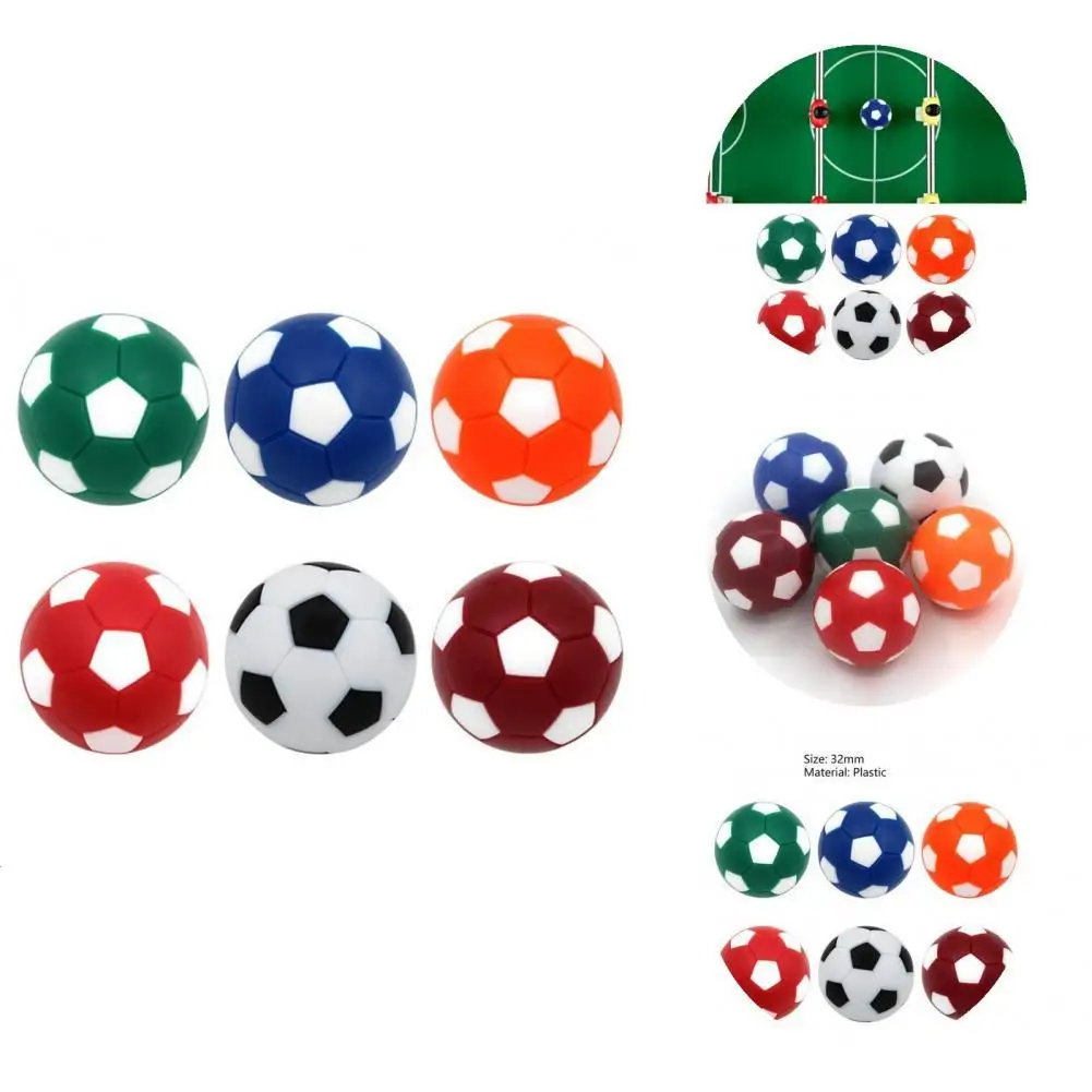 6Pcs Attractive Compact Wear-resistant Portable Foosball Mini Ball for Kid Mini Football Ball Table Football Ball umbro football ball classic