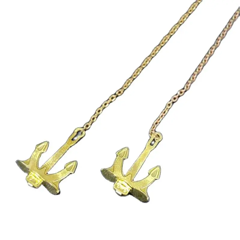 2pcs Metal Marine Anchor Sailing Navigation Simulation Assembled Anchor with 20cm Chains for RC 1:200 Battleship Boat Model