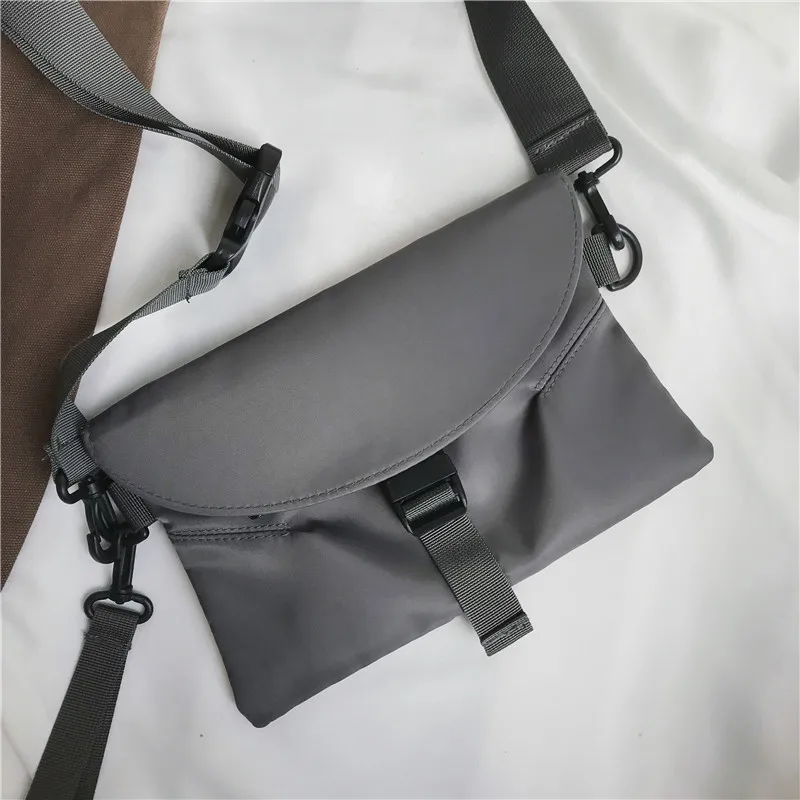 

Fashion Shoulder Bag Waterproof Nylon Composite Canvas Shopping Bag Reusable Light Messenger Bag Simple Solid Color Envelope Bag