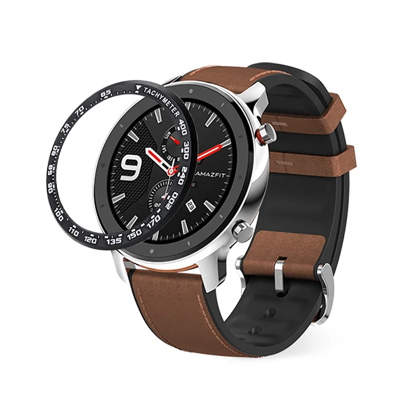 

For Amazfit GTR 47MM Metal Watch Bezel Ring Outer Edge Cover For Xiaomi Amazfit GTR 47MM Scale Speed Tachymeter Protective Cover