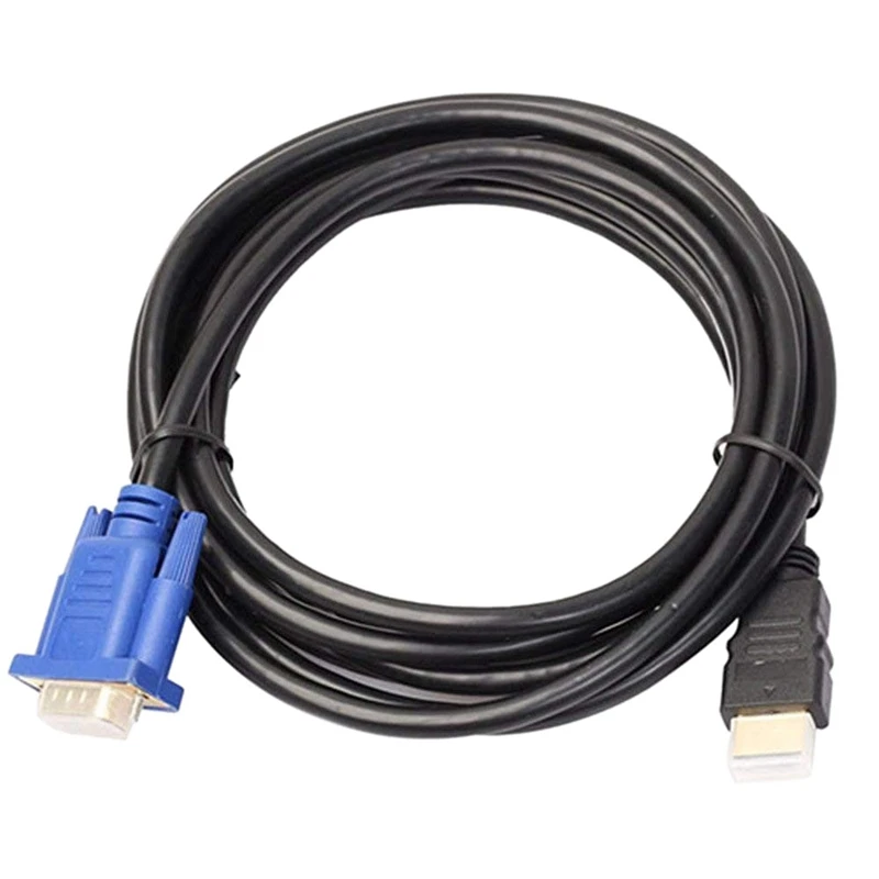 Высокоскоростной адаптер hdmi-vga кабель 1080P HD позолоченный HDMI мужчина к VGA Мужской видео конвертер адаптер для HDMI-оборудованной системы