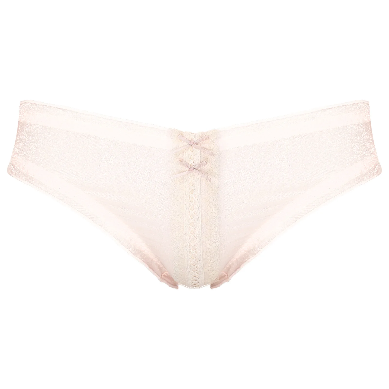 

Sissy Panties Cute Underwear Lingerie Men Glitter Low Waist Ruffled Briefs Bowknot Lace Decor Frilly Underpants