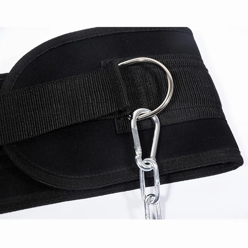 Dip Belt with Chain Gym Belt Pull Up Belt with Buckle for Crossfit Weightlifting Training Gym Accessories Dip Belt with Chain Gym Belt Pull Up Belt with Buckle for Crossfit Weightlifting Training Gym Accessories