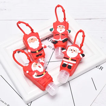 

30ml Christmas Cartoon Silicone Hand Sanitizer Bottle Travel Portable Safety Gel Container Disposable Disposable Soap Dispenser