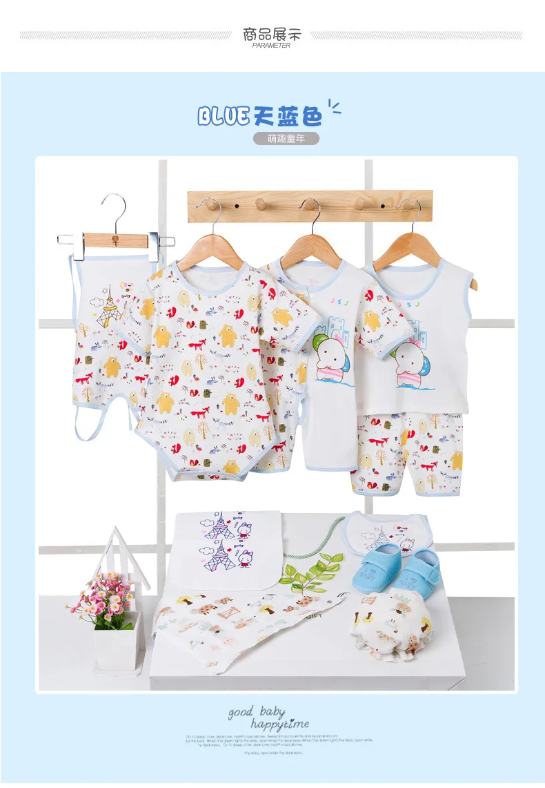 Одежда для малышей, летний подарочный набор для новорожденных 0-6 месяцев, первый месяц рождения ребенка