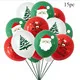 Merry Christmas Cake Toppers Santa Claus Doll Cake Decor Angel Doll Cupcake Topper 2021 Merry Christmas Decor for Home Noel 15pcs balloons