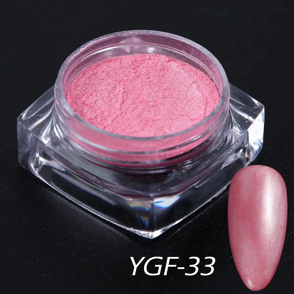 YGF-33 Хромированный Dip ногтей Мерцающая Снежинка Флуоресцентный порошок Красочные Блестки пигмент Holo светится в темноте блестящие, для дизайна ногтей SAYGF11-33 - Цвет: YGF-33
