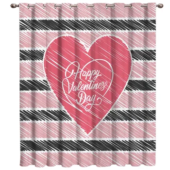 

Valentine'S Day Theme With A Heart Design Window Blinds Bathroom Outdoor Indoor Decor Kids Curtain Panels With Grommets Window