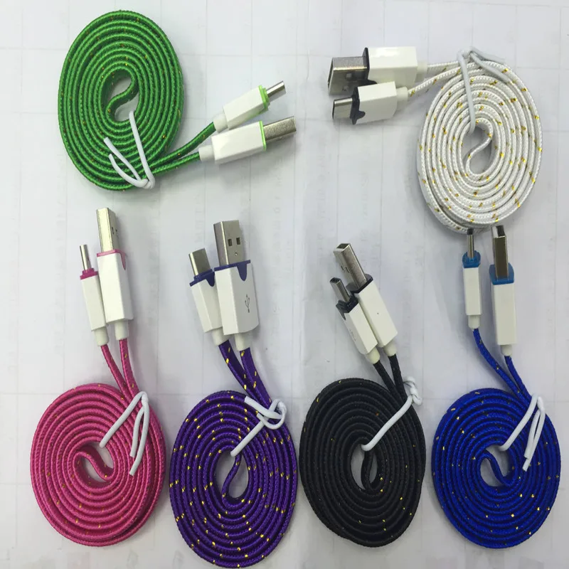 USB кабель с нейлоновой оплеткой типа c USB кабель длиной 1 м для синхронизации данных USB Зарядное устройство кабель для всех телефон, планшет на OC android USB кабели для телефонов