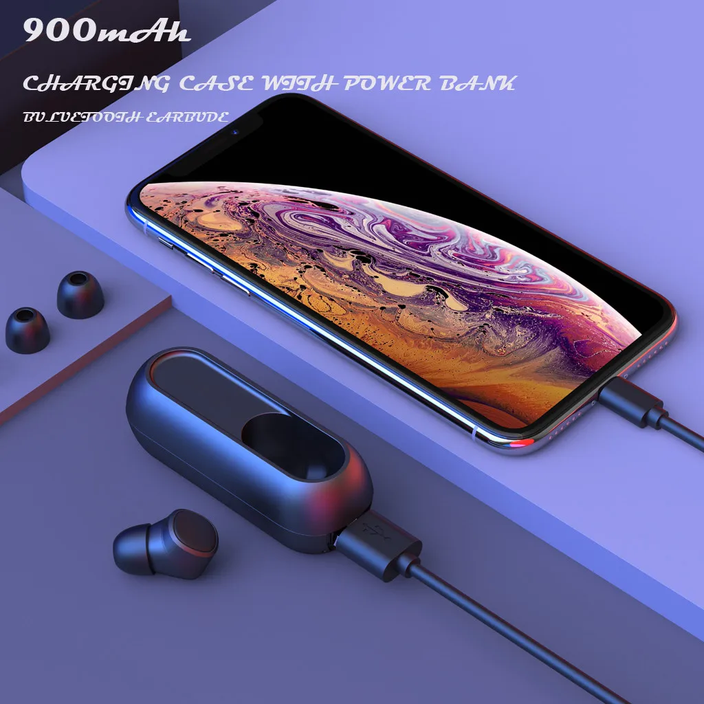 Мини шумоподавление, MicrophoneStereo Bluetooth 4,2 беспроводные наушники гарнитура наушники-вкладыши IPX5 водонепроницаемые