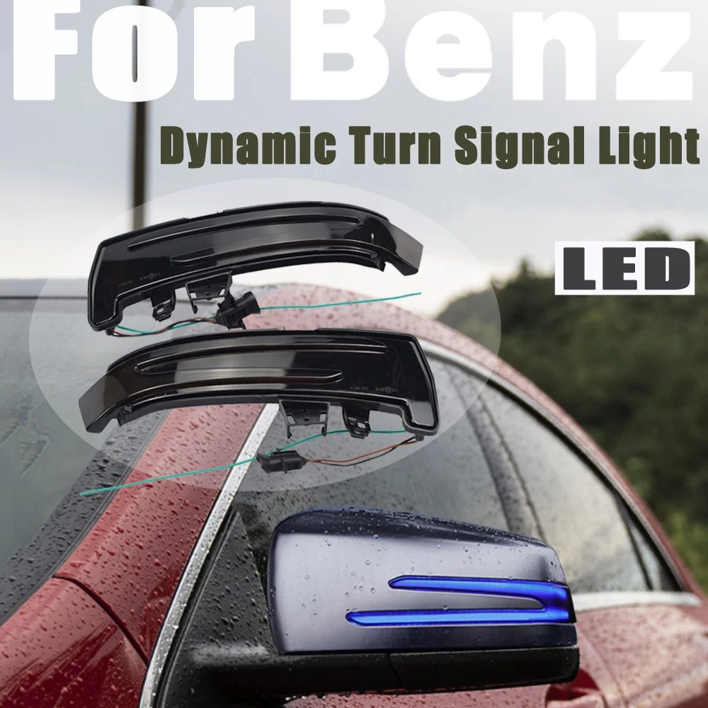 

Flowing Water Blinker Light LED Dynamic Turn Signal Rear Mirror Indicator Light For Benz W221 W212 W204 W176 W246 X156 C204 2PCS