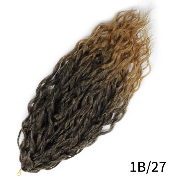 YxCherishair Afro Curls Synthetic Crochet Hair Braids Yaki Kinky Soft Ombre Loose Wave Braiding Hair Extensions 18 inches Black P1B/27