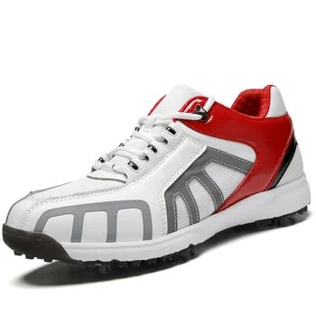

Golf shoes waterproof professional training shoes for men with rotating shoelace movable pin and non-slip golf shoes